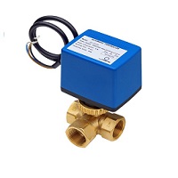 Trojcestn&eacute; se servopohonem na 24V &bdquo;horizont&aacute;ln&iacute;"