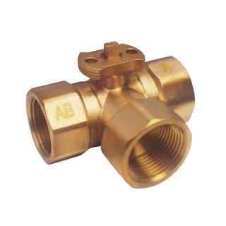 Z&oacute;nov&yacute; ventil Lufberg ZV3A-15-5 tř&iacute;cestn&yacute; (DN 15, 1/2", Kv 4,62) - &bdquo;HORIZONT&Aacute;LN&Iacute;"