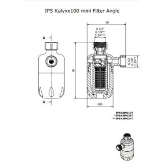 Sprchov&yacute; vodn&iacute; filtr IPS Kalyxx MINI 100 1/2" s 99,9 % ochranou proti vodn&iacute;mu kameni - bočn&iacute; proveden&iacute; (sprchy, WC, zahradn&iacute; kohouty) obr.5
