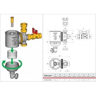 Magnetický filtr Giacomini R146C - 3/4" (DN20) obr.5