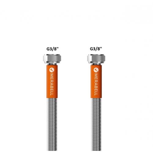 Nerezov&aacute; flexi hadice k WC MERABELL Aqua Profi G3/8&rdquo; &ndash; G3/8&rdquo; 50 cm (toaletn&iacute;)