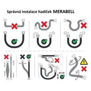 Nerezov&aacute; flexi hadice k WC MERABELL Aqua Profi G1/2&rdquo; &ndash; G1/2&rdquo; 80 cm (toaletn&iacute;) obr.5
