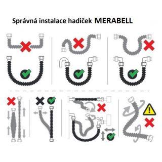 Nerezov&aacute; hadice k pračce a myčce Merabell Aqua Profi G3/4&rdquo; - G3/4&rdquo; 175cm obr.3