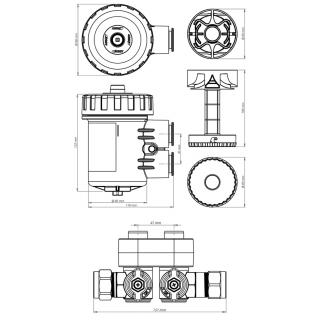 Magnetický filtr Adey MagnaClean MICRO 2 - 1" obr.5