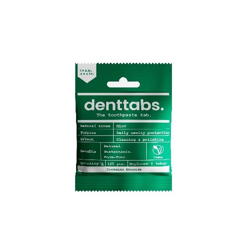 DENTTABS př&iacute;rodn&iacute; zubn&iacute; pasta v tablet&aacute;ch s fluoridem 125 ks